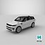 3D SUV Range Rover Sport 2023 Grey Simple Interior model