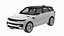 3D SUV Range Rover Sport 2023 Grey Simple Interior model