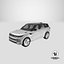 3D SUV Range Rover Sport 2023 Grey Simple Interior model