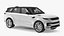 3D SUV Range Rover Sport 2023 Grey Simple Interior model