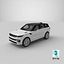 3D SUV Range Rover Sport 2023 Grey Simple Interior model