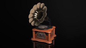 Vintage Gramophone 3D model
