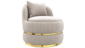 3D model Makeup-Barrel-Chair