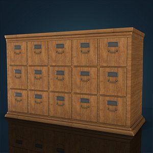 3d model vintage office cabinet