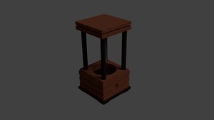 free classic wooden wind chime 3d model