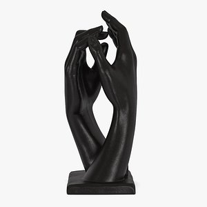Hands Sculpture Black