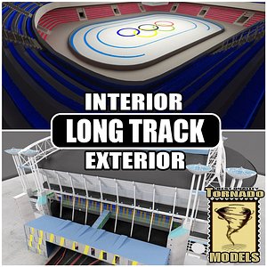 3d long track arena interior exterior