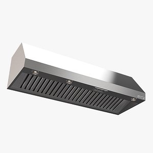 3D Wolf Wall Mount Canopy Range Hood PW662418 model