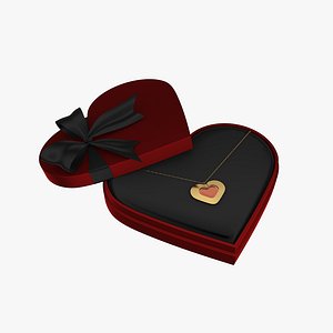3D valentines day gift box model