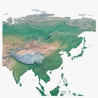 Central Asia Topographic Map