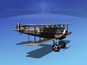 spad xiii xii fighters 3d model