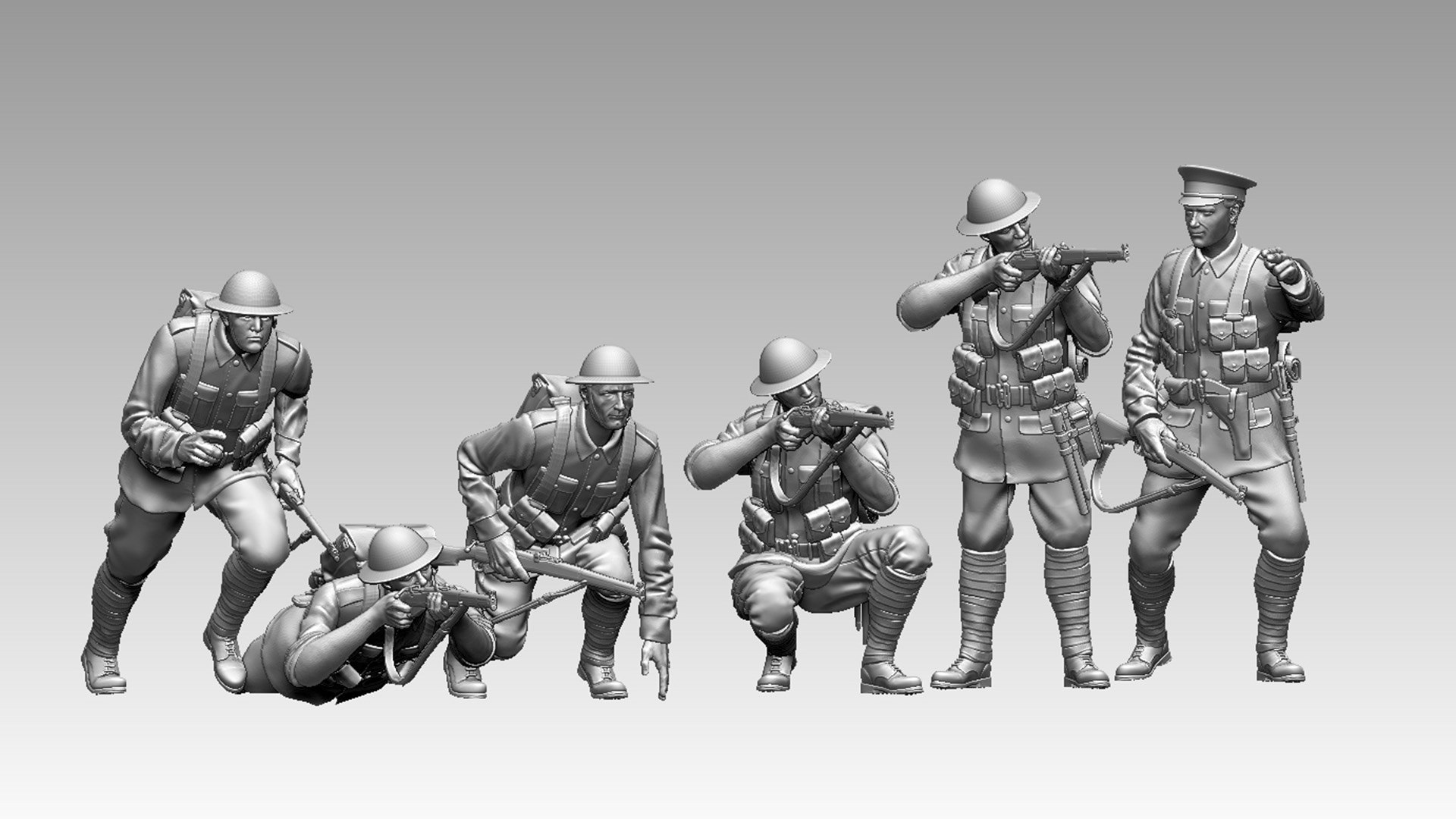 3D British Soldiers Ww1 - TurboSquid 1901647