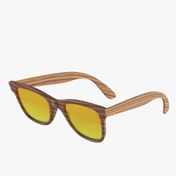 3D Wood Sunglasses 03 model