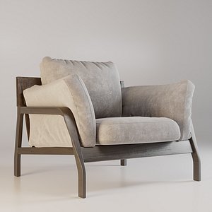 3D armchair cassina chair model