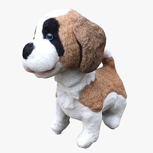 3D stuffed dog games model