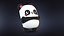 3D cute cartoon panda