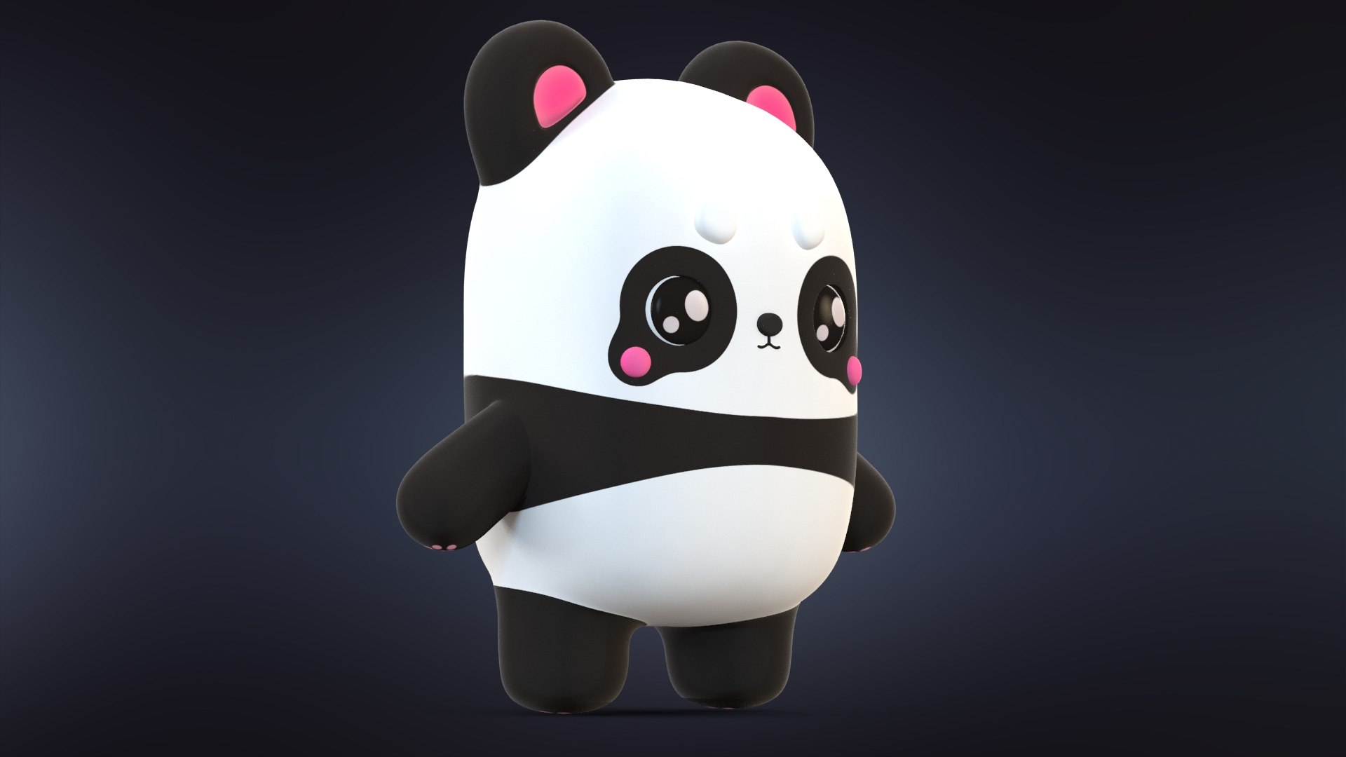 3D cute cartoon panda https://p.turbosquid.com/ts-thumb/CI/118xB2/v5v0ILp7/bear0001/jpg/1600387281/1920x1080/fit_q87/3195575d8ac76228f751e1a02b6f8a46a868d42b/bear0001.jpg
