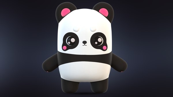 3D модель Мультфильм Каваи Панда Медведь - TurboSquid 1622256