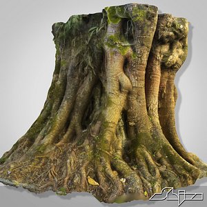 Banyan Roots Wall 3d Max