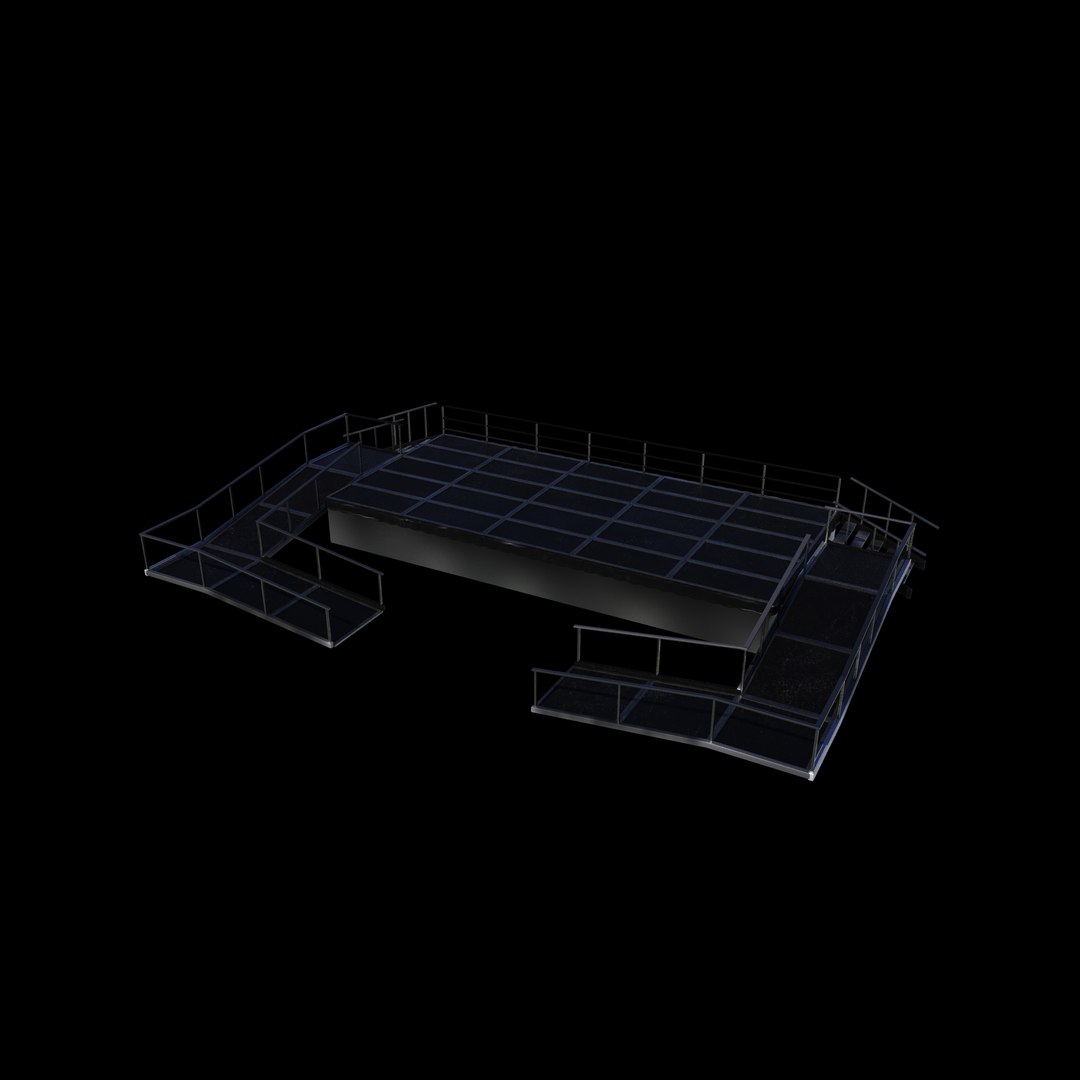 3D Model Portable Stage With Ramps 3D Model - TurboSquid 2549616