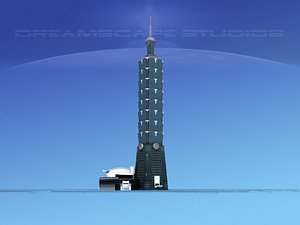 3D model skyscraper 101 taipei