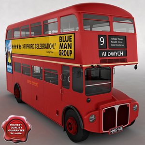 london bus 3d max