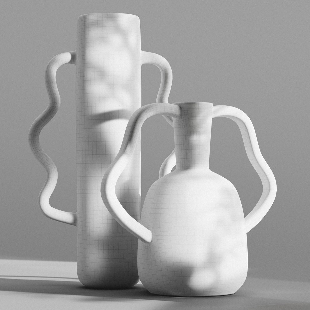 VASES WITH HANDLES by ZARA HOME part 1 model TurboSquid 1740568