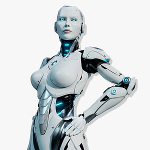 3D model Female Android Rig