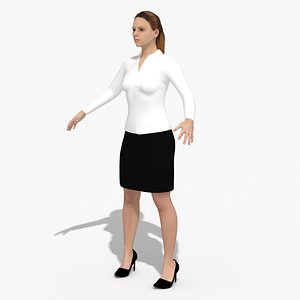 Female Business Woman Suit Executive female 1 RIGGED