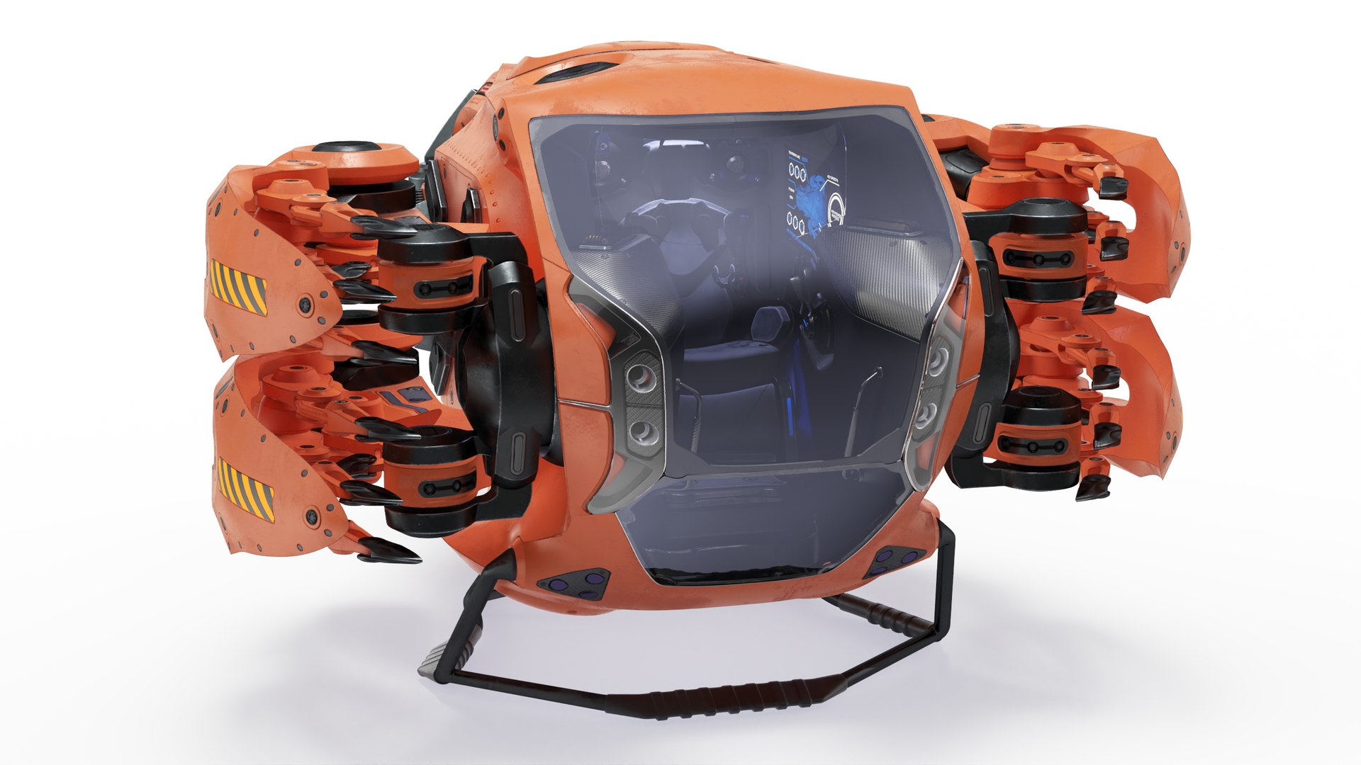 3D Sci Fi Flying Loader Rigged for Cinema 4D - TurboSquid 2052152