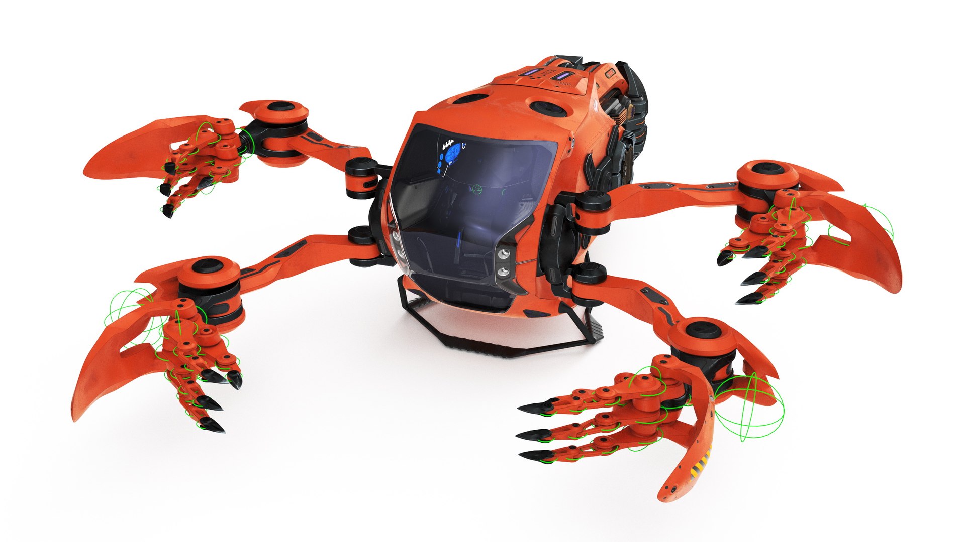 3D Sci Fi Flying Loader Rigged for Cinema 4D - TurboSquid 2052152