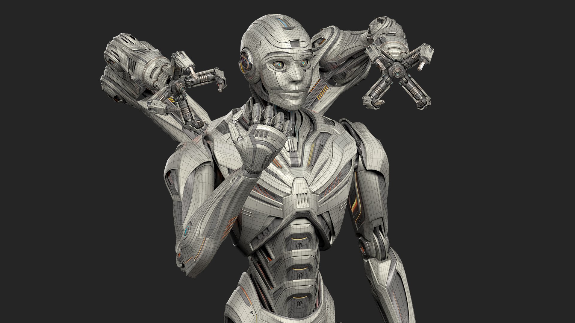 Robot Humanoid B2 - Rigged And Animated 3D Model - TurboSquid 2277294