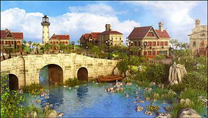 3D model town old