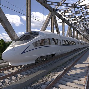 3d model of high-speed electric train siemens