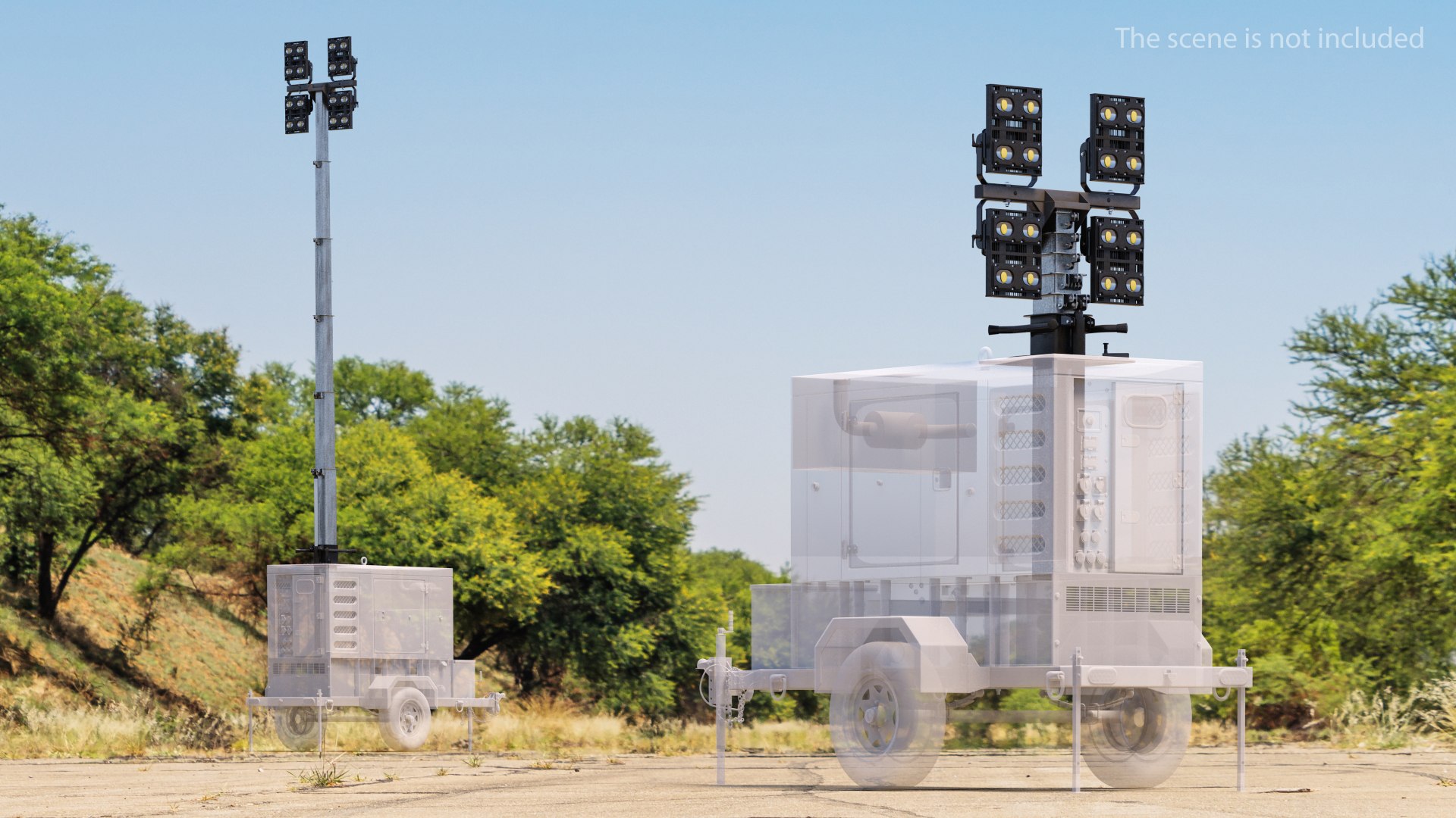 3D Portable Lighting Mast Rigged Model - TurboSquid 1546388
