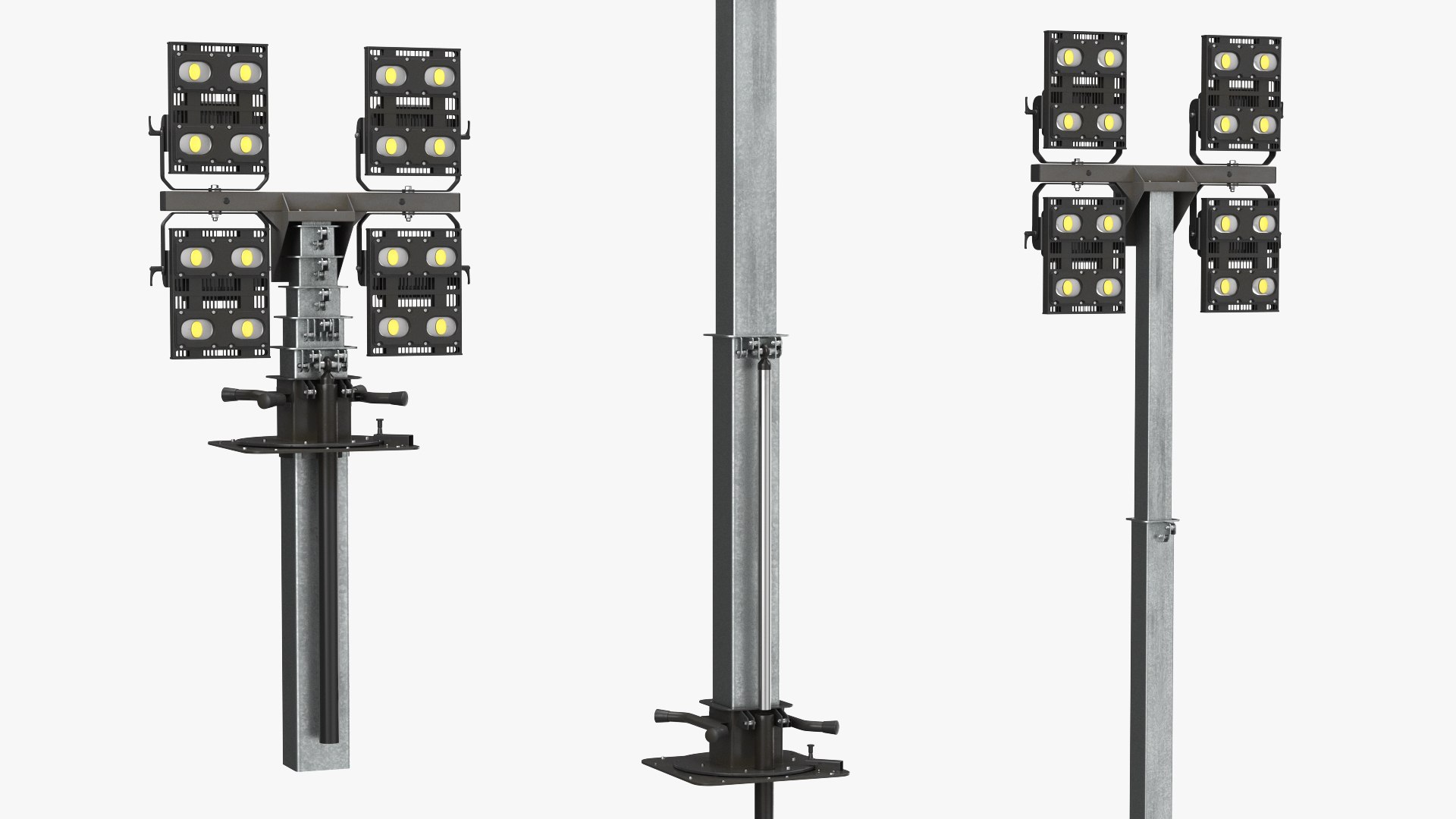 3D Portable Lighting Mast Rigged Model - TurboSquid 1546388