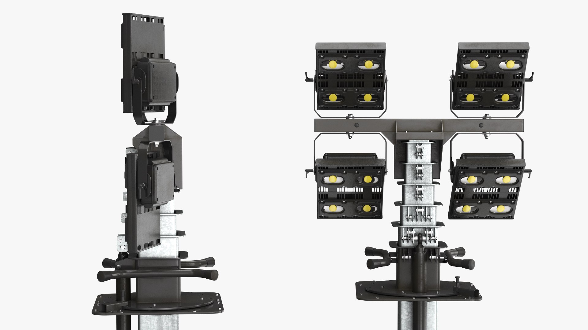 3D Portable Lighting Mast Rigged Model - TurboSquid 1546388
