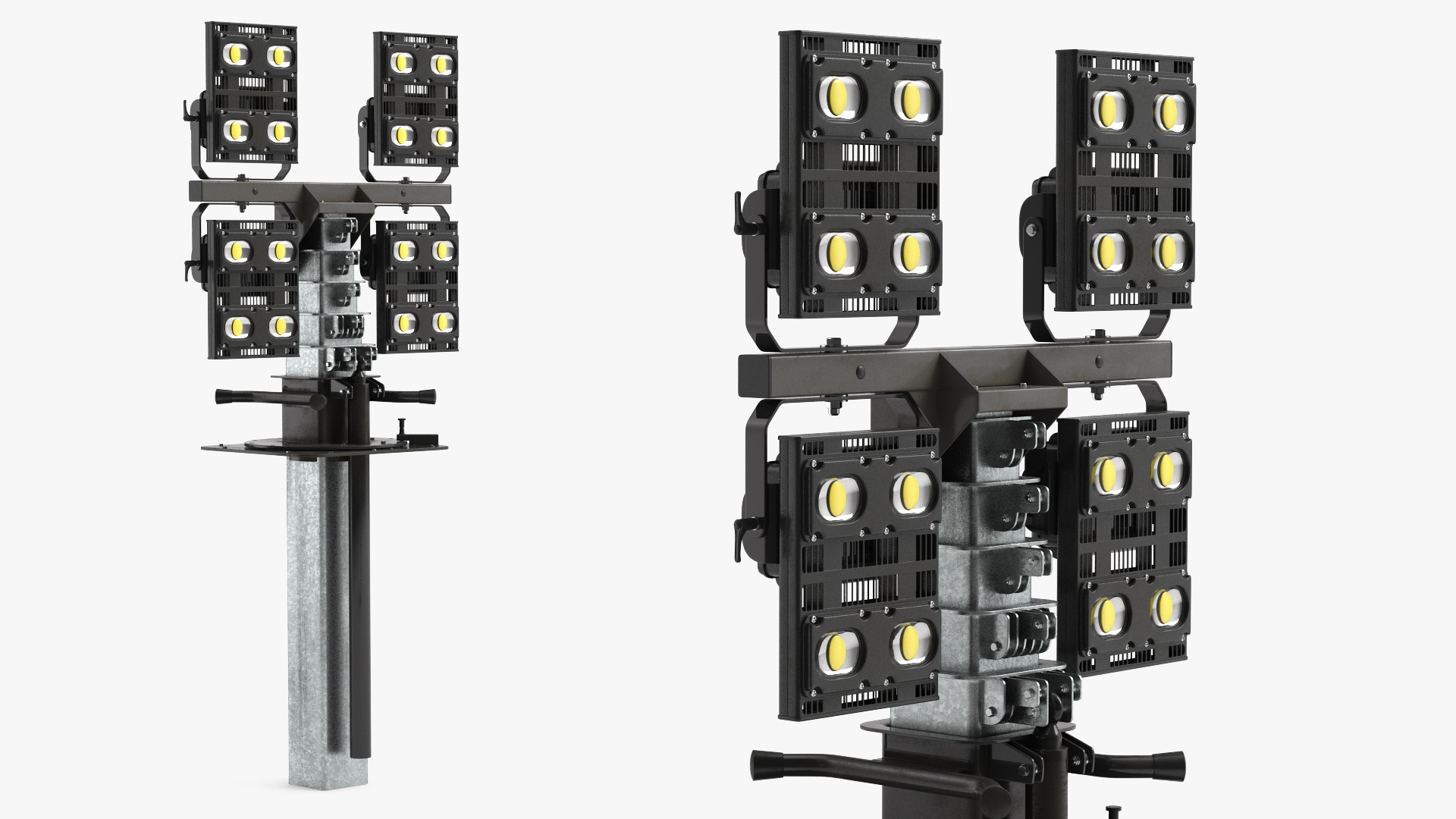 3D Portable Lighting Mast Rigged Model - TurboSquid 1546388