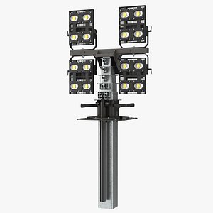 Portable Lighting Mast Rigged