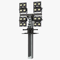 Portable Lighting Mast Rigged