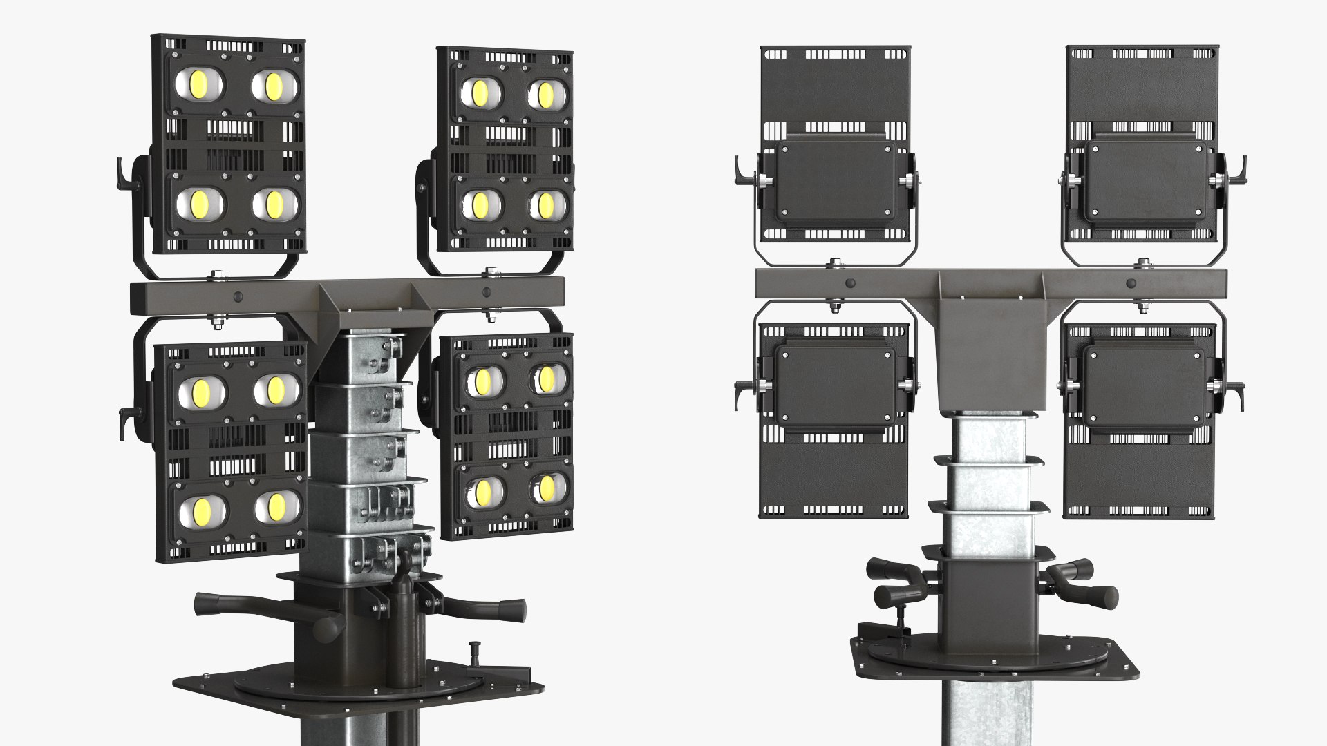 3D Portable Lighting Mast Rigged Model - TurboSquid 1546388