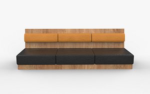 3D Break Banquette 3D model model