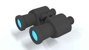 Low Poly Cartoon Binoculars model