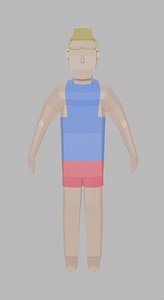 character man rigged unity 3D model
