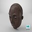 African Mask 009 Textured