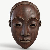 African Mask 009 Textured