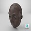 African Mask 009 Textured
