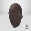 African Mask 009 Textured