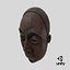 African Mask 009 Textured