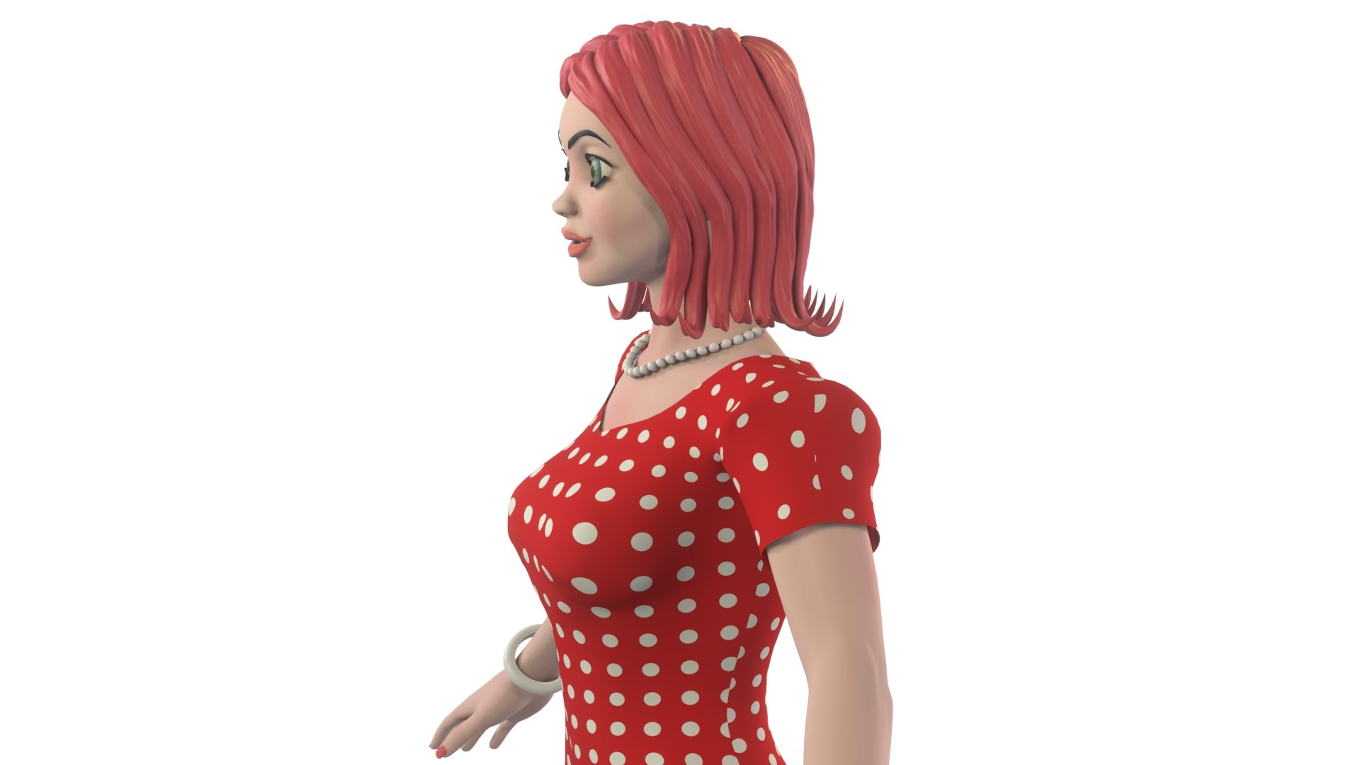 The girl from 60s 63 model - TurboSquid 2034445